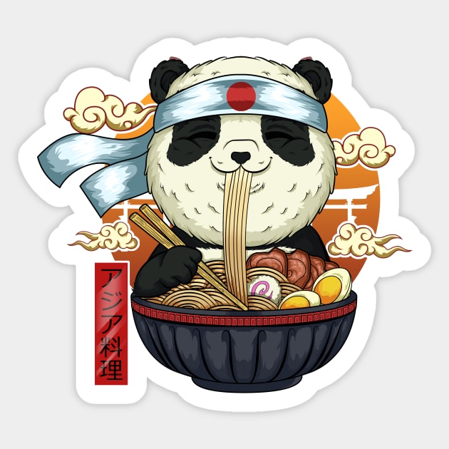 Panda Ramen Sticker by Anime Gadgets